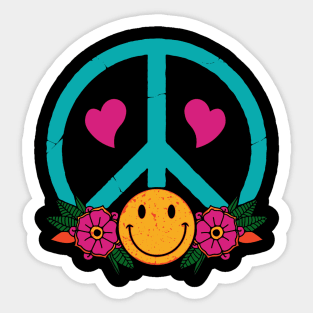 love peace and smile Sticker